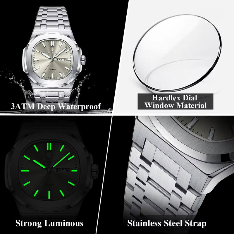 Brand New Waterproof Glow Mens Watch Fashion Luxury watch